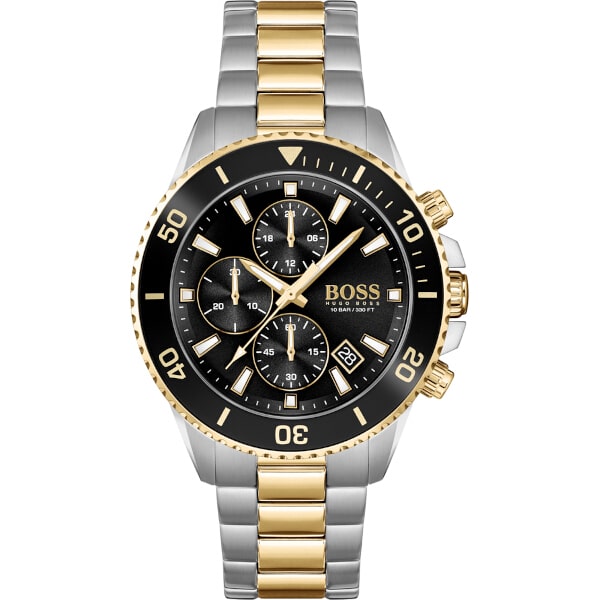 Hugo Boss Two-Tone Chronograph Gold Tone Stainless Steel Watch