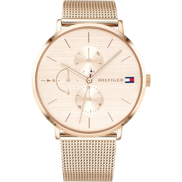 Tommy Hilfiger Jenna Quartz Rose Gold Dial Rose Gold Mesh Watch