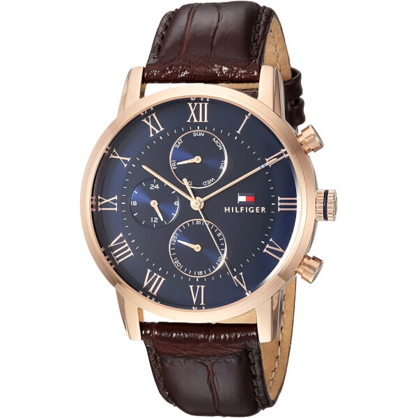 Tommy Hilfiger Sophisticated Sport Quartz Gold and Brown Leather Watch