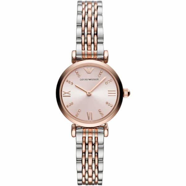 Emporio Armani Quartz Pink Dial Ladies Watch