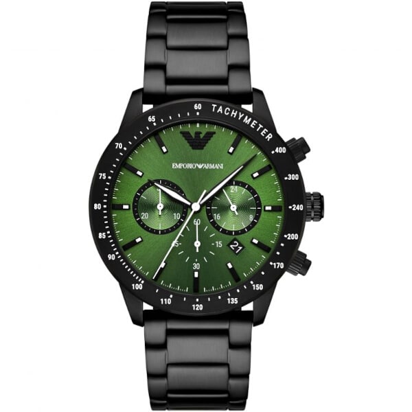Emporio Armani Black Stainless Steel Chronograph Watch
