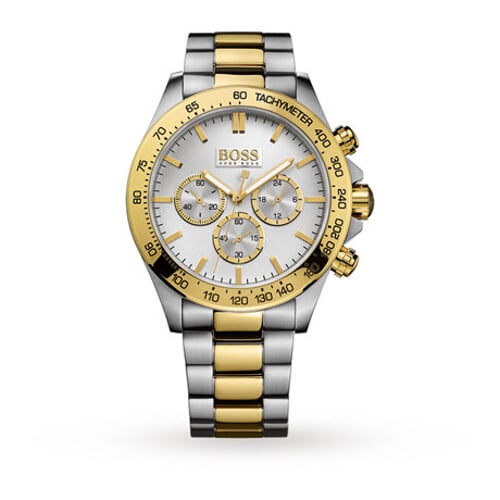 Hugo Boss Chronograph Stainless Steel and Yellow Gold Ikon Watch