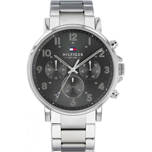 Tommy Hilfiger Chronograph Grey Dial Silver Steel Strap Watch