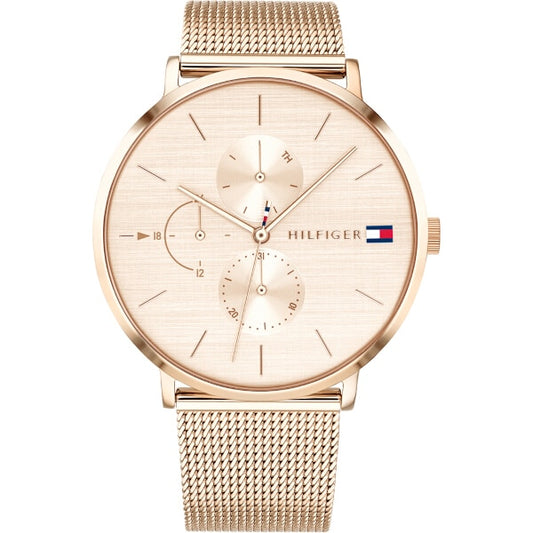 Tommy Hilfiger Jenna Quartz Rose Gold Dial Rose Gold Mesh Watch