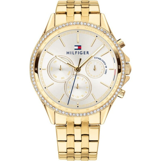 Tommy Hilfiger Ari Silver Dial Gold Steel Strap Women's Watch