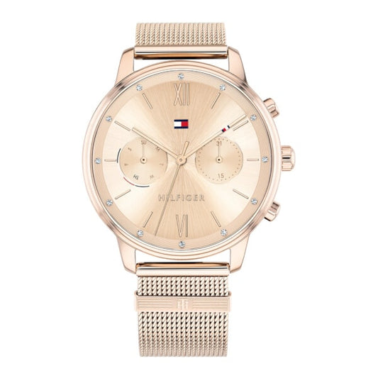 Tommy Hilfiger Blake Quartz Rose Gold Dial Rose Gold Mesh Watch