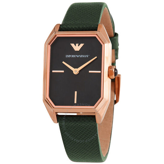 Emporio Armani Quartz Black Mother of Pearl Ladies Watch