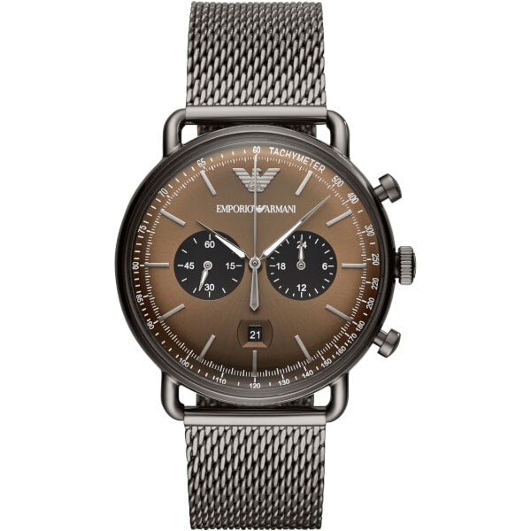 Emporio Armani Aviator Chronograph Brown Dial Watch