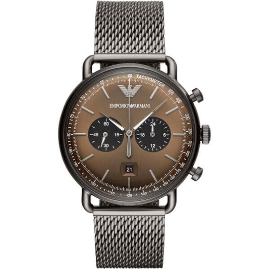Emporio Armani Aviator Chronograph Brown Dial Watch