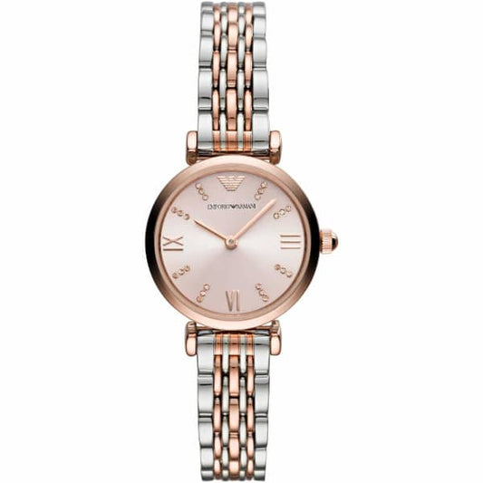 Emporio Armani Quartz Pink Dial Ladies Watch