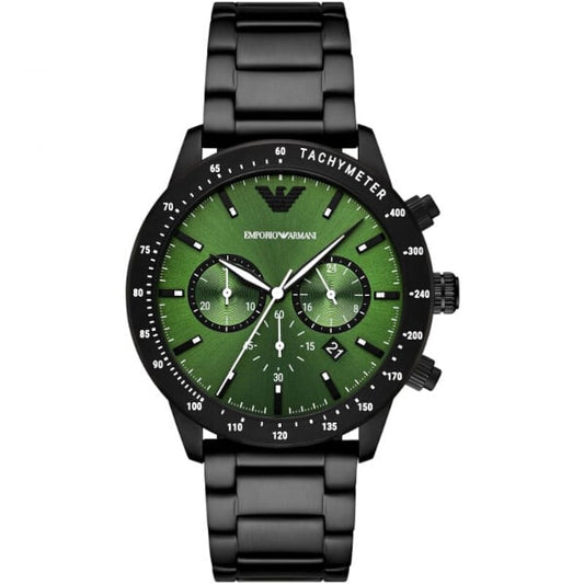 Emporio Armani Black Stainless Steel Chronograph Watch