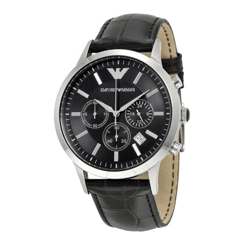 Emporio Armani Renato Classic Chronograph Quartz Black Dial Watch