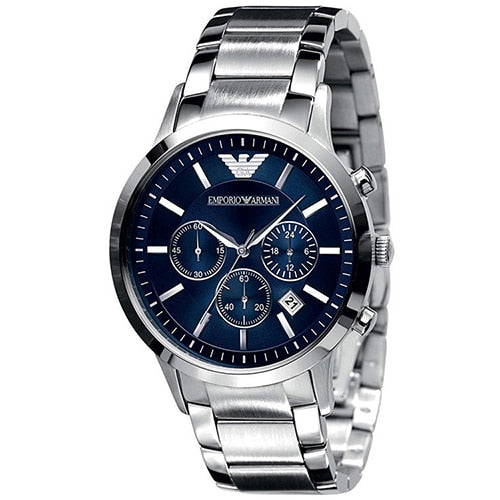 Emporio Armani Renato Classic Chronograph Blue Dial Quartz Watch