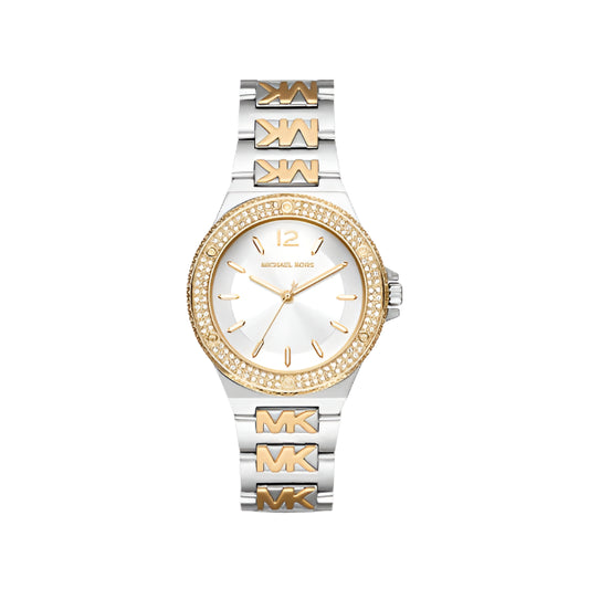 Michael Kors Lennox Pave Two-Tone Logo Watch
