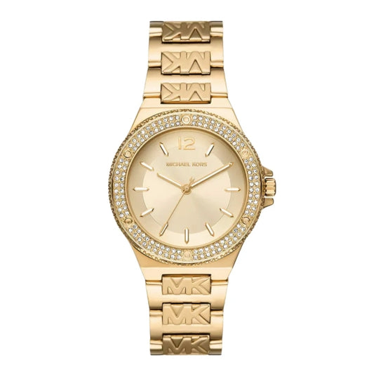 Michael Kors Lennox Three-Hand Gold-Tone Stainless Steel Watch