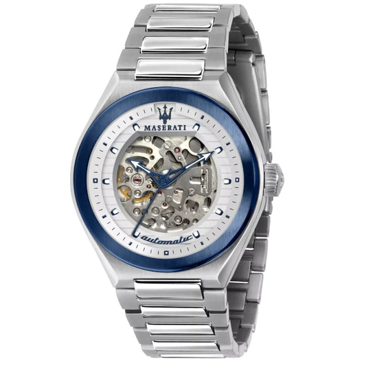 Maserati Triconic Collection Skeleton Dial Stainless Steel Watch