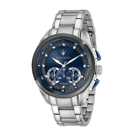 Maserati Traguardo Chronograph Stainless Steel Blue Dial Quartz Watch