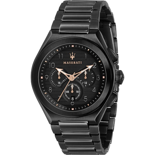 Maserati Triconic Black Stainless-Steel Quartz Watch